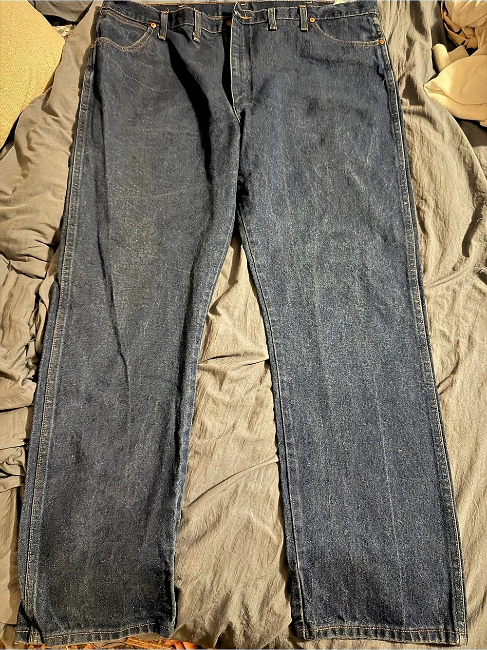 Wrangler 13MWZ Straight Leg Jeans Blue Waist 44